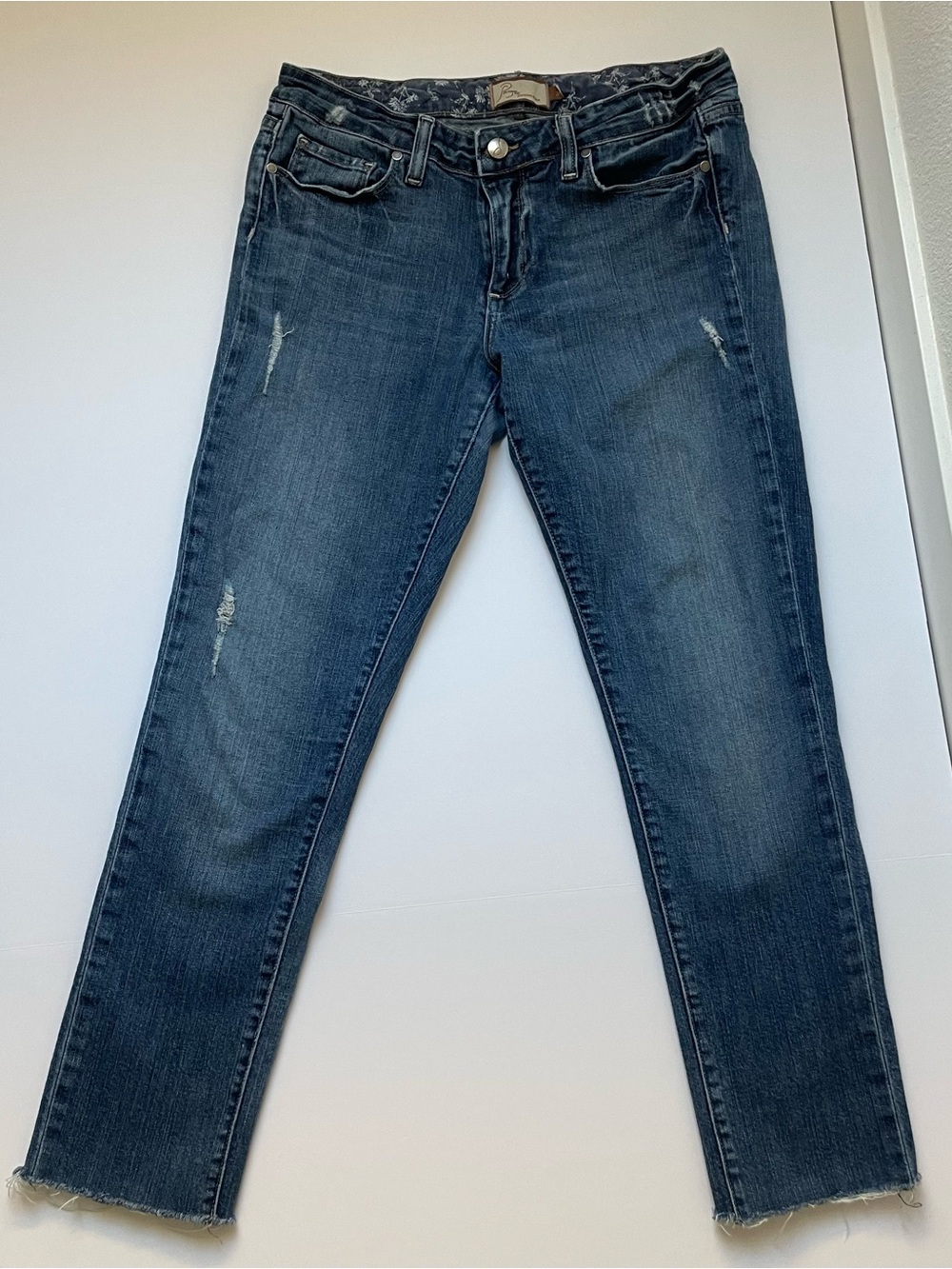 PAIGE Skyline Drive Classic Rise Pegie Dark Blue Skinny Jeans
